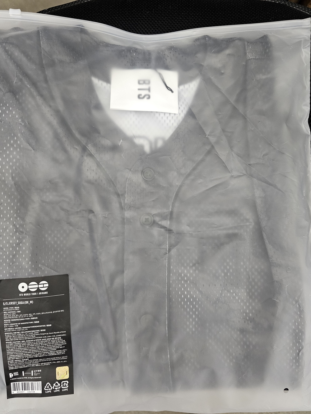BTS  Mesh  Jersey Suga